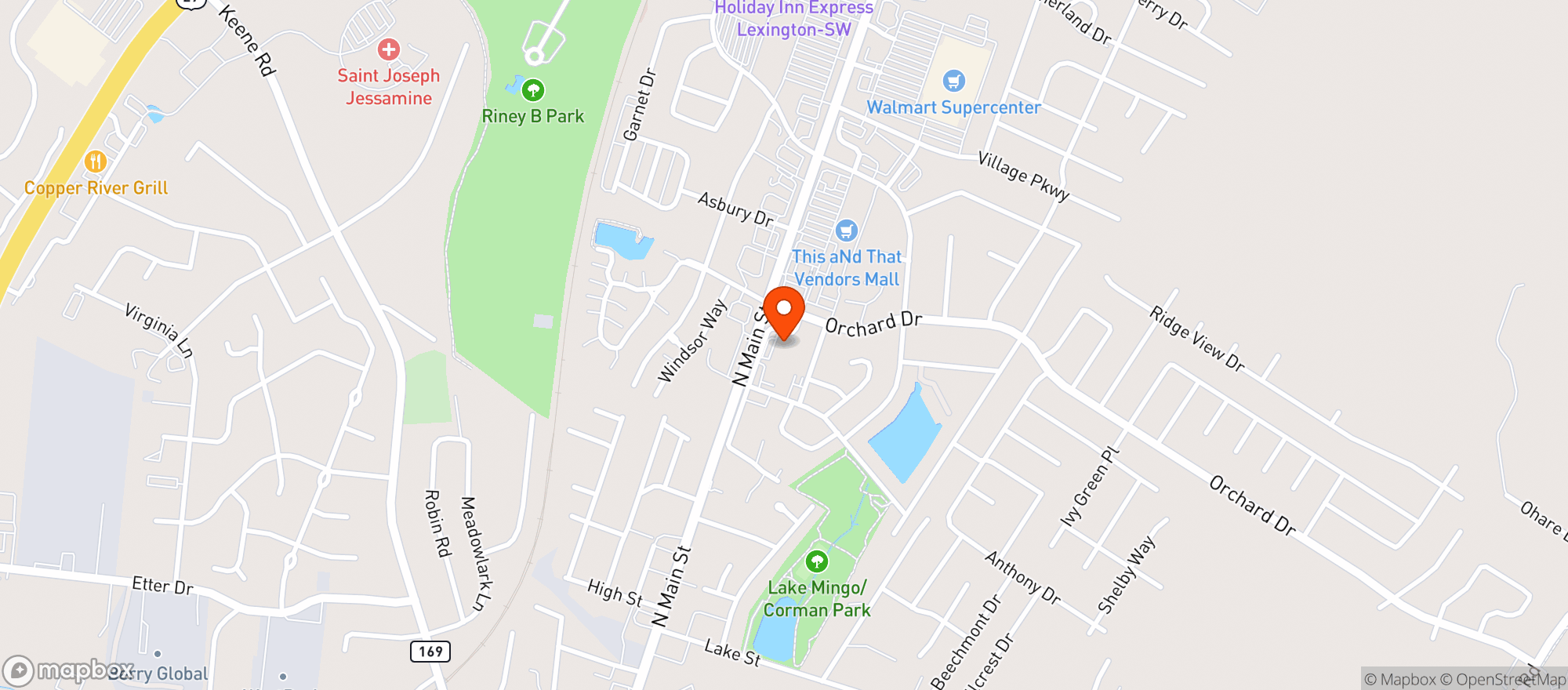 Map showing ORCHARD LIQUOR
