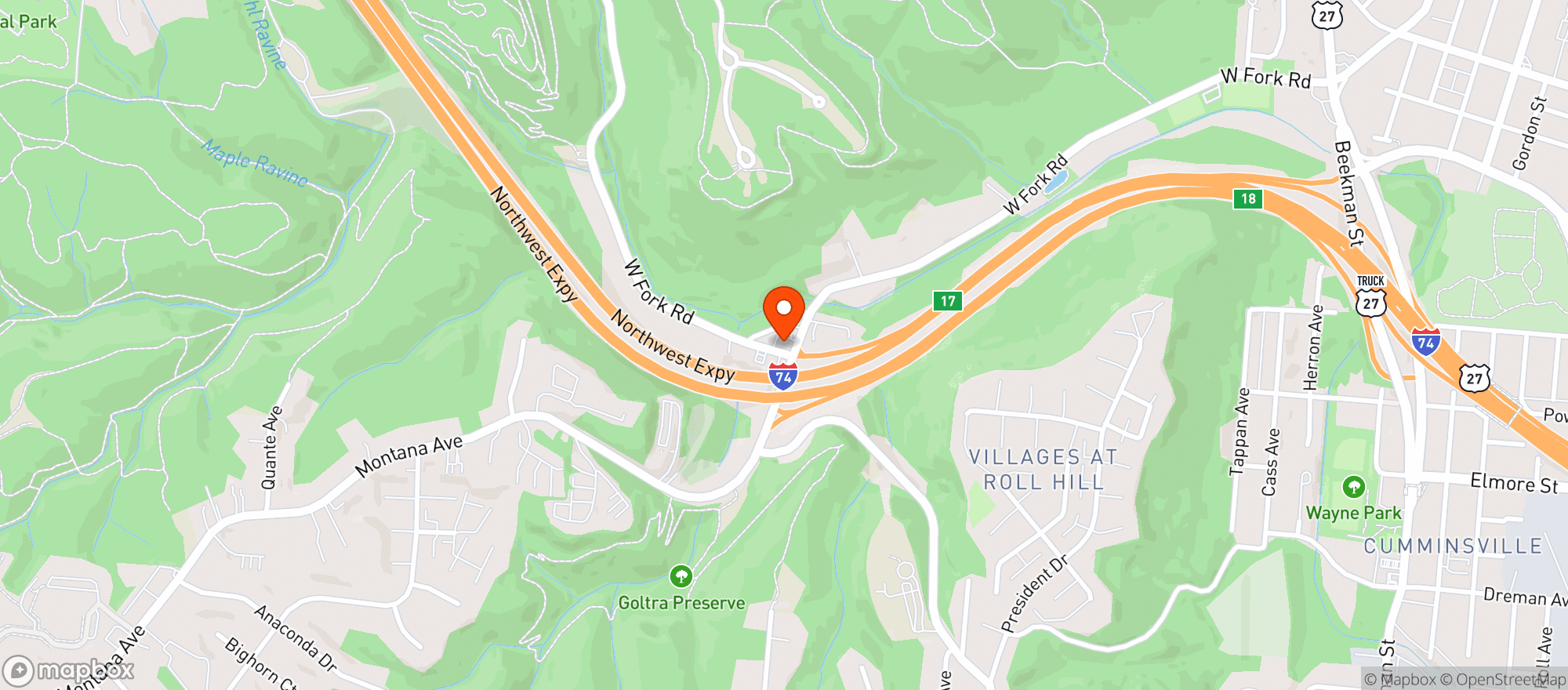 Map showing Spot