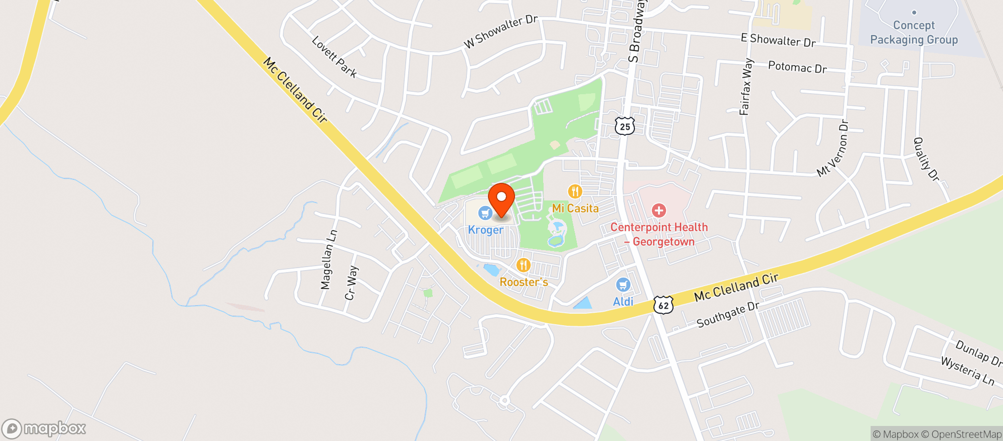 Map showing Kroger Liquors #779