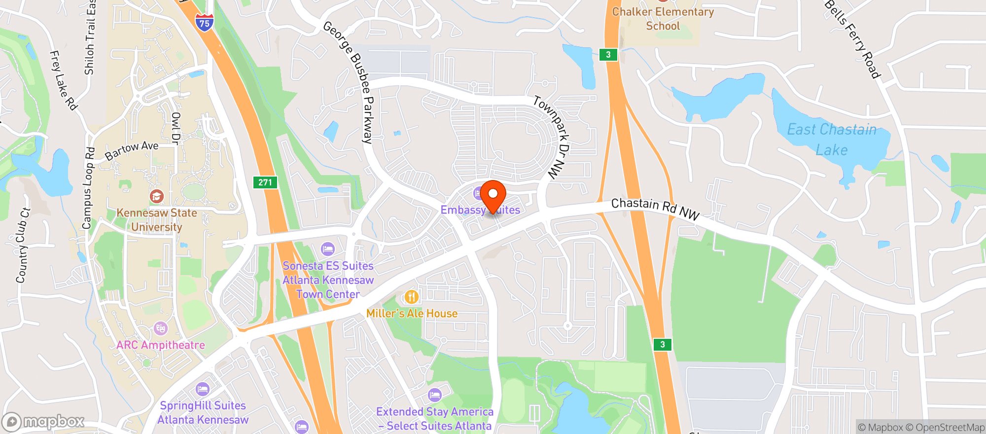 Map showing Taco Mac