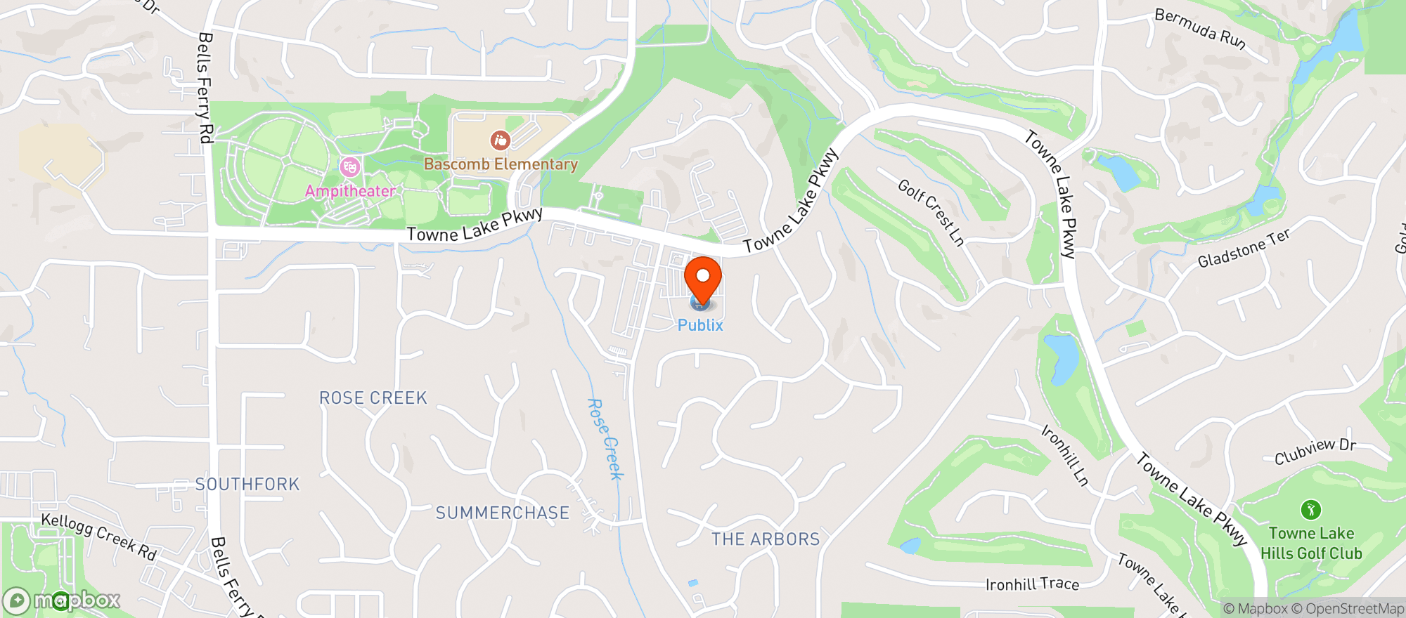Map showing Publix