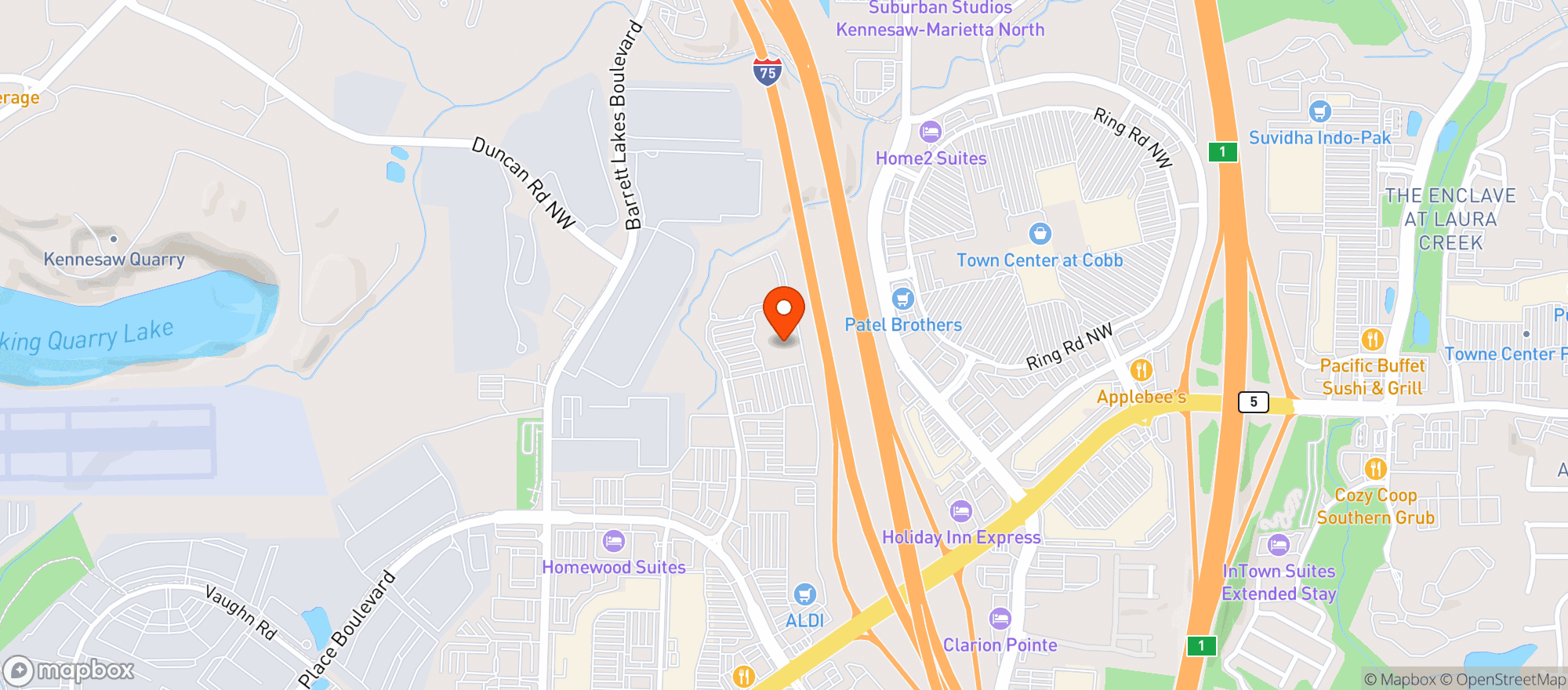 Map showing Amc Barrett Commons #417