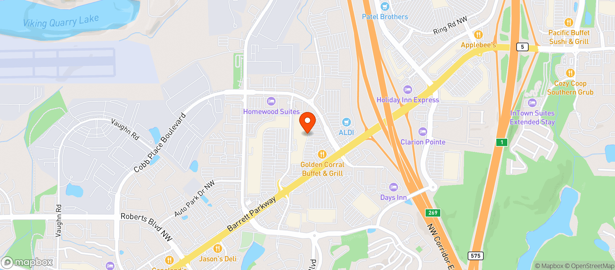 Map showing Target Store