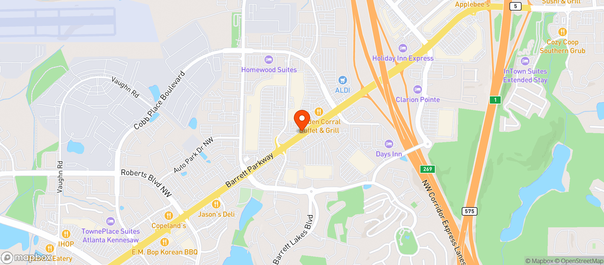 Map showing El Nopal Mexican Restaurant