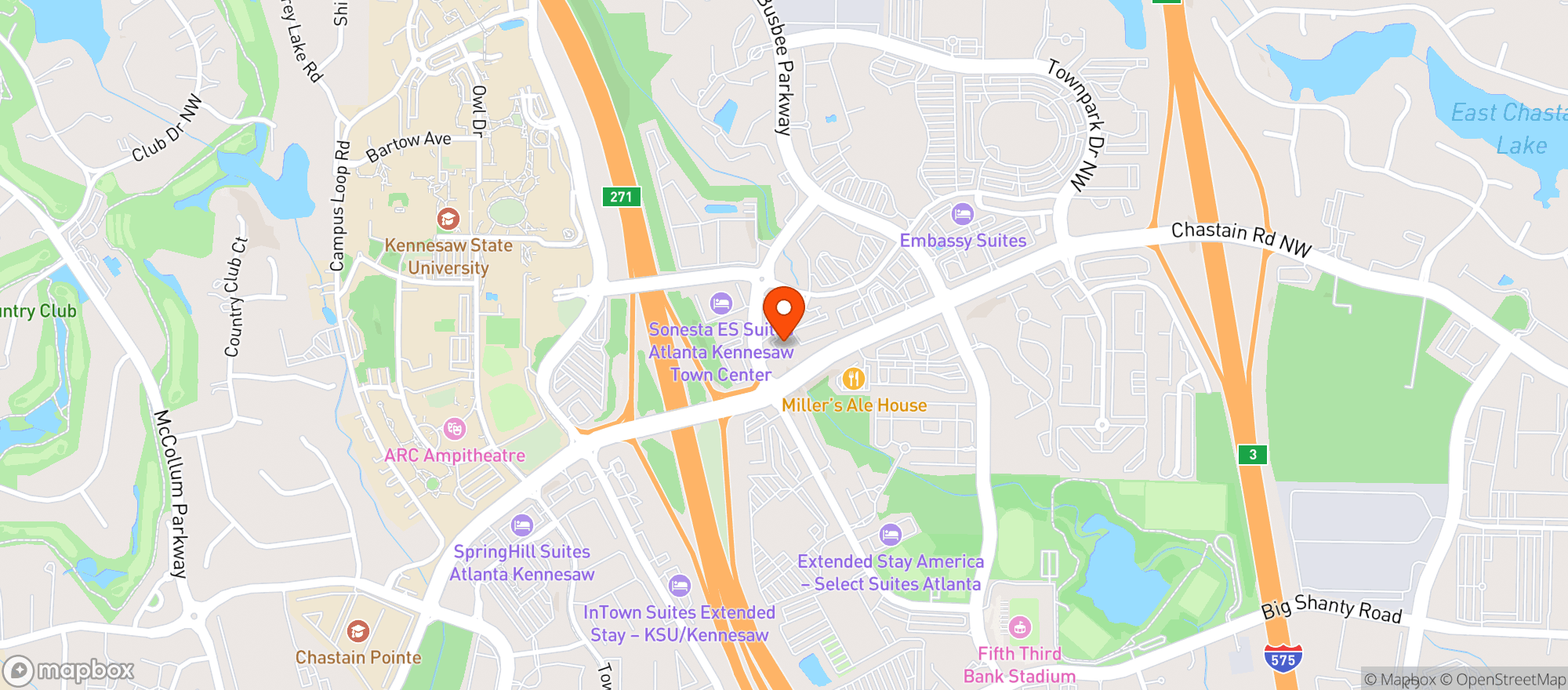 Map showing Circle K #150