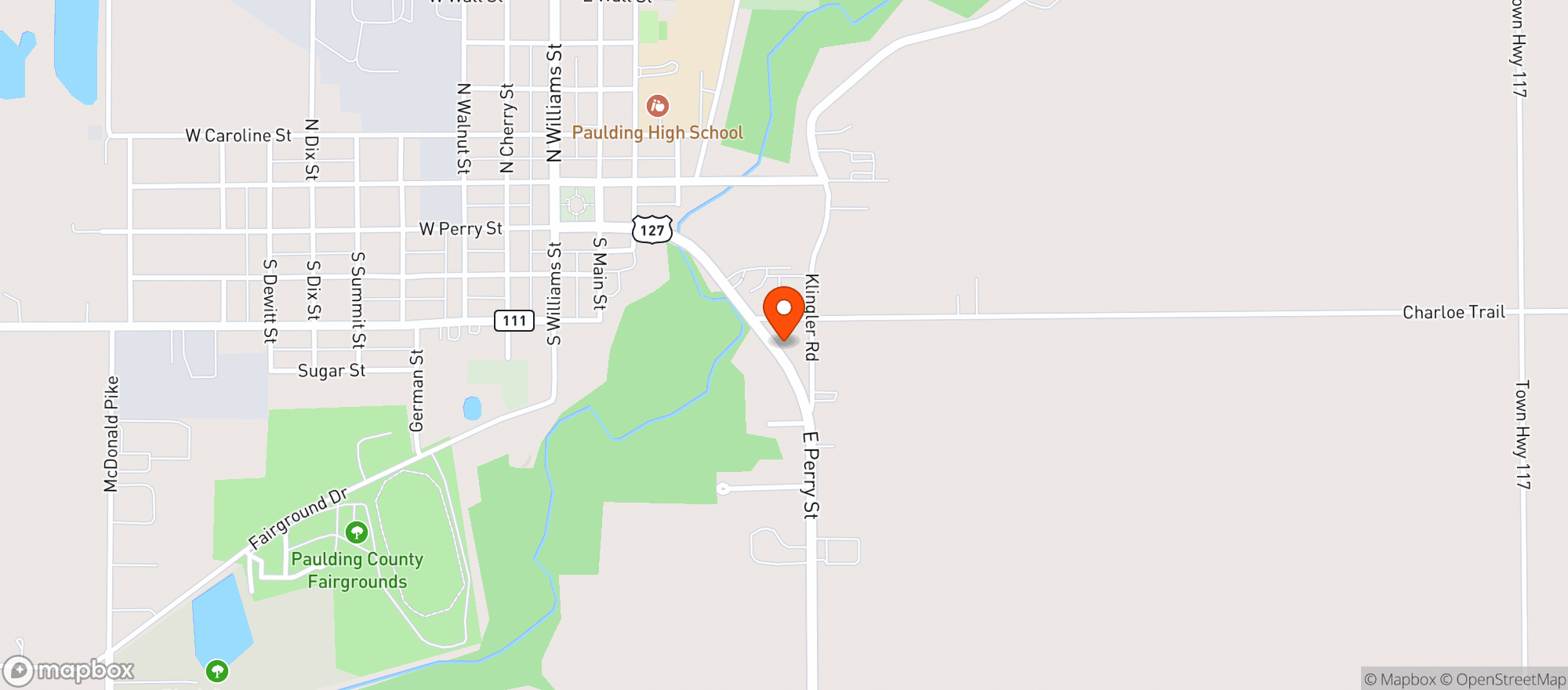 Map showing DANNY FOOD MART #8