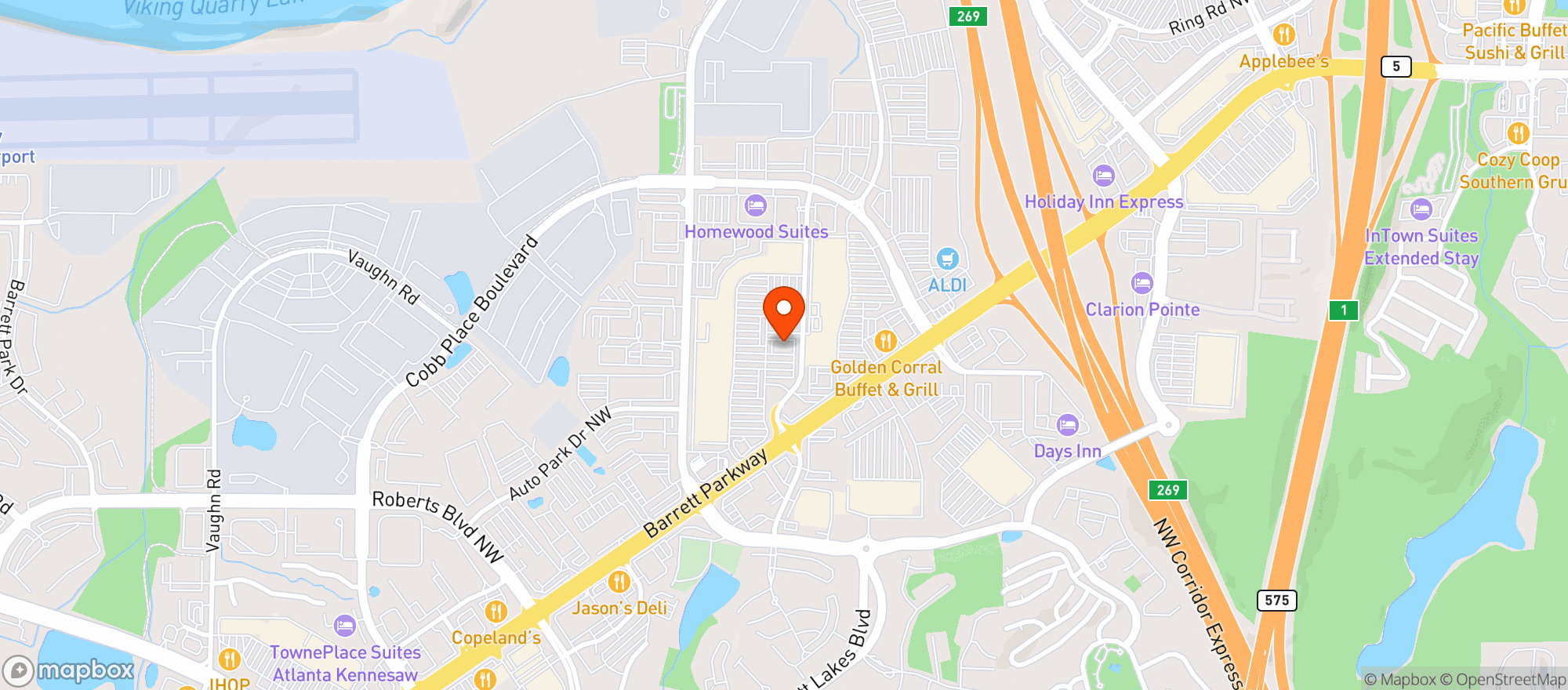 Map showing Outback Steakhouse #1119