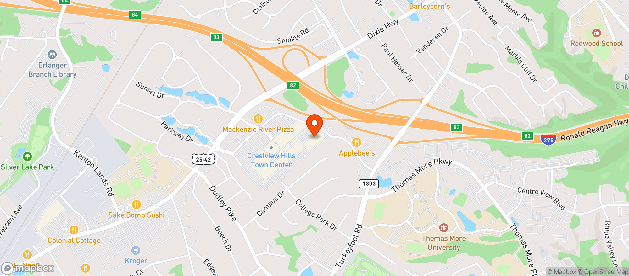 Map showing World Market Crestview Hills