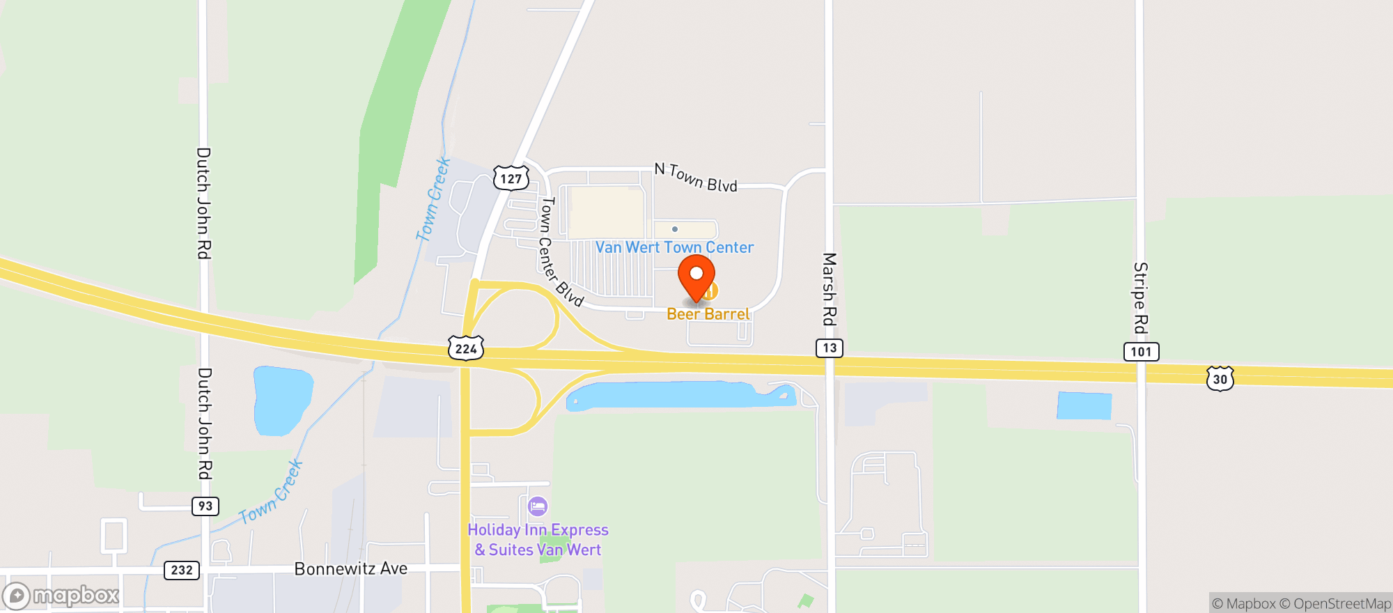 Map showing Walmart Supercenter