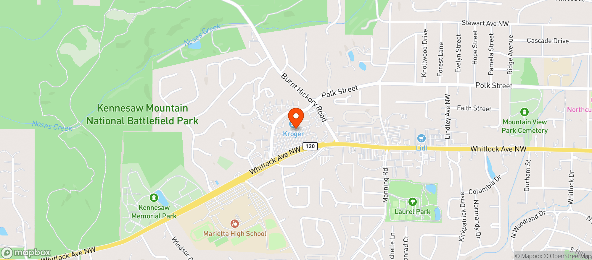 Map showing Three Amigos Mexican Bar & Grill