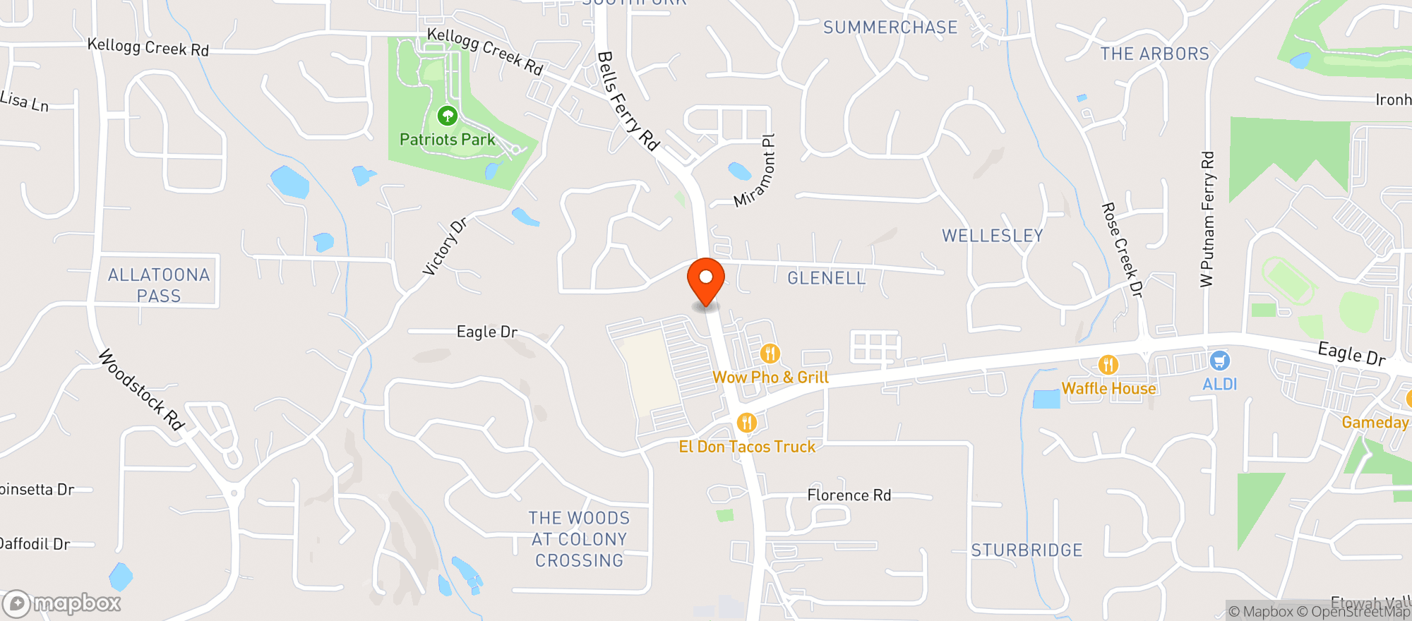 Map showing Walmart Supercenter