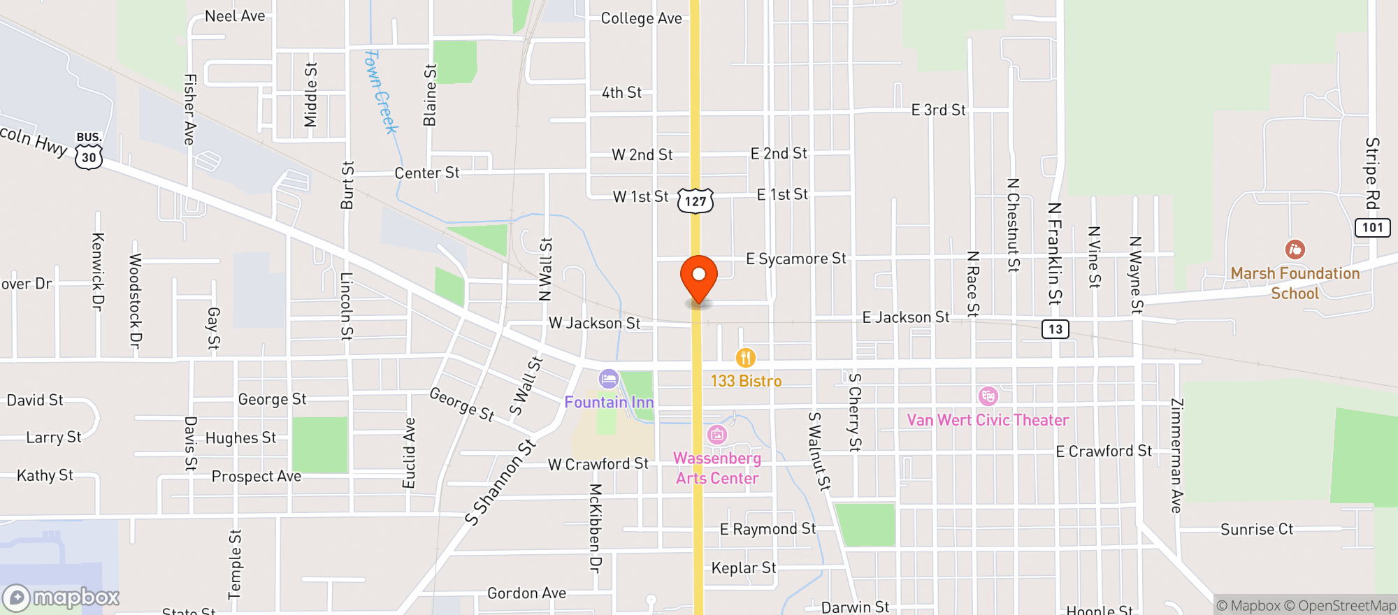 Map showing One Stop Shop