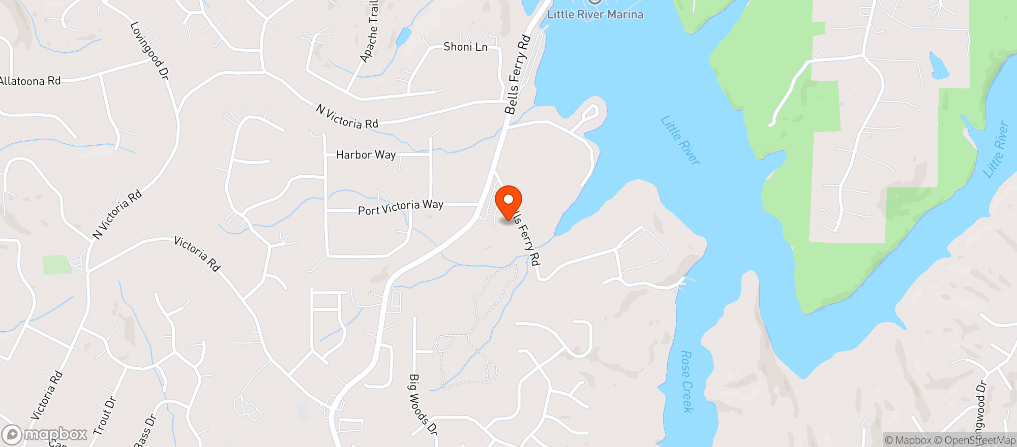 Map showing Joes Mart Citgo