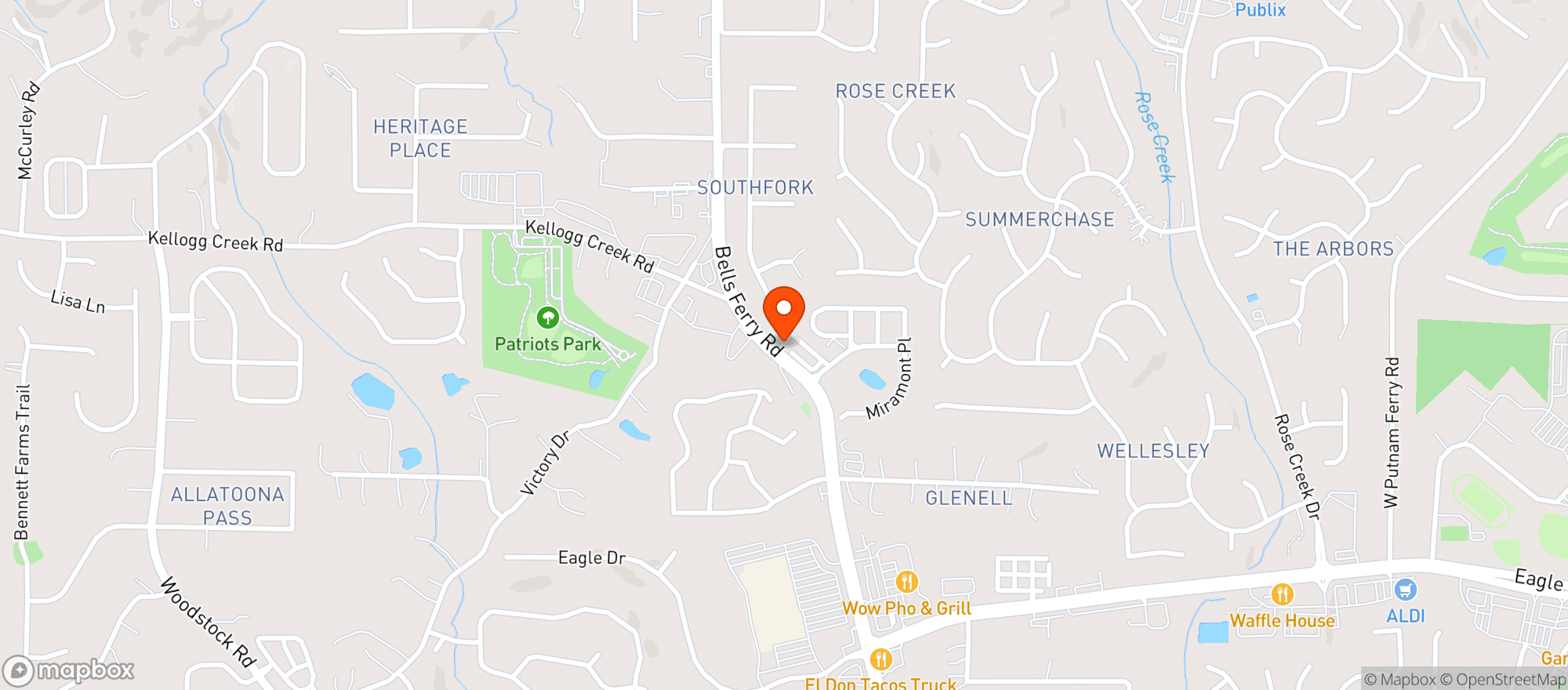 Map showing Welcome Foodmart