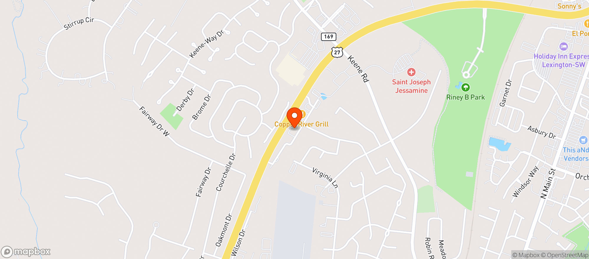 Map showing Happy Hour Bar