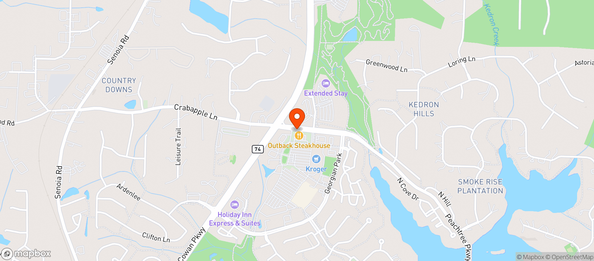Map showing Target Store