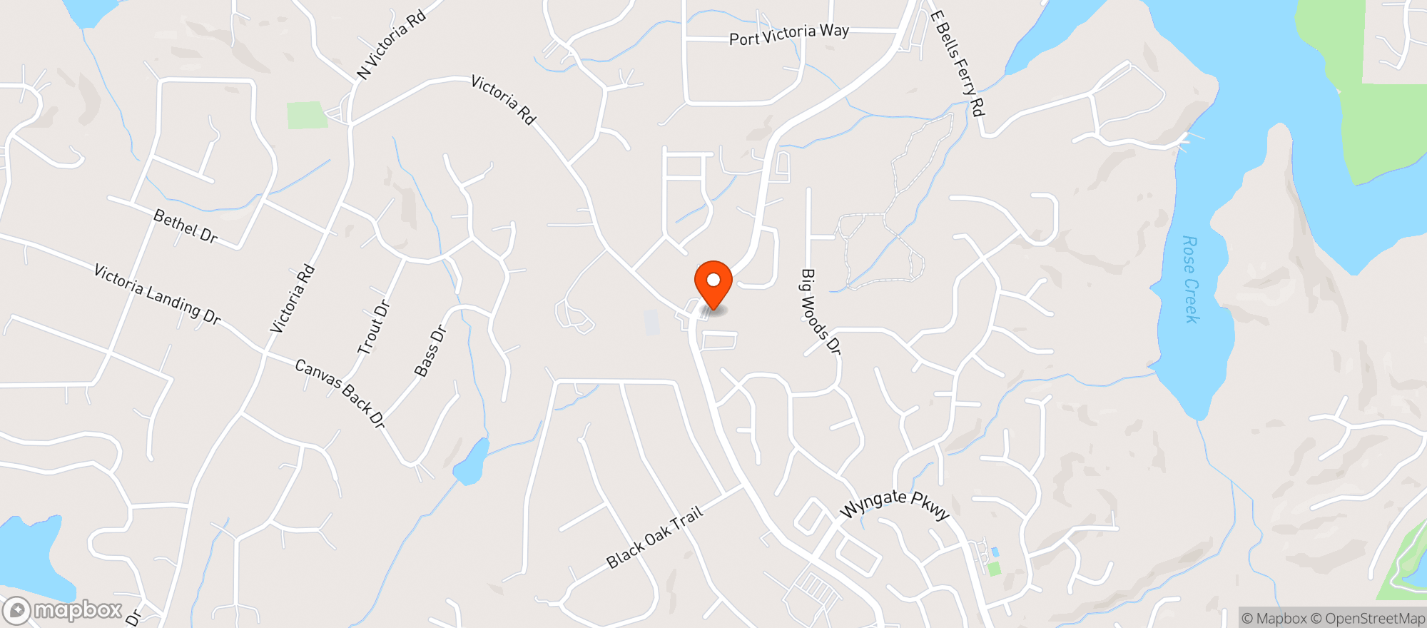 Map showing Welcome Foodmart - Woodstock