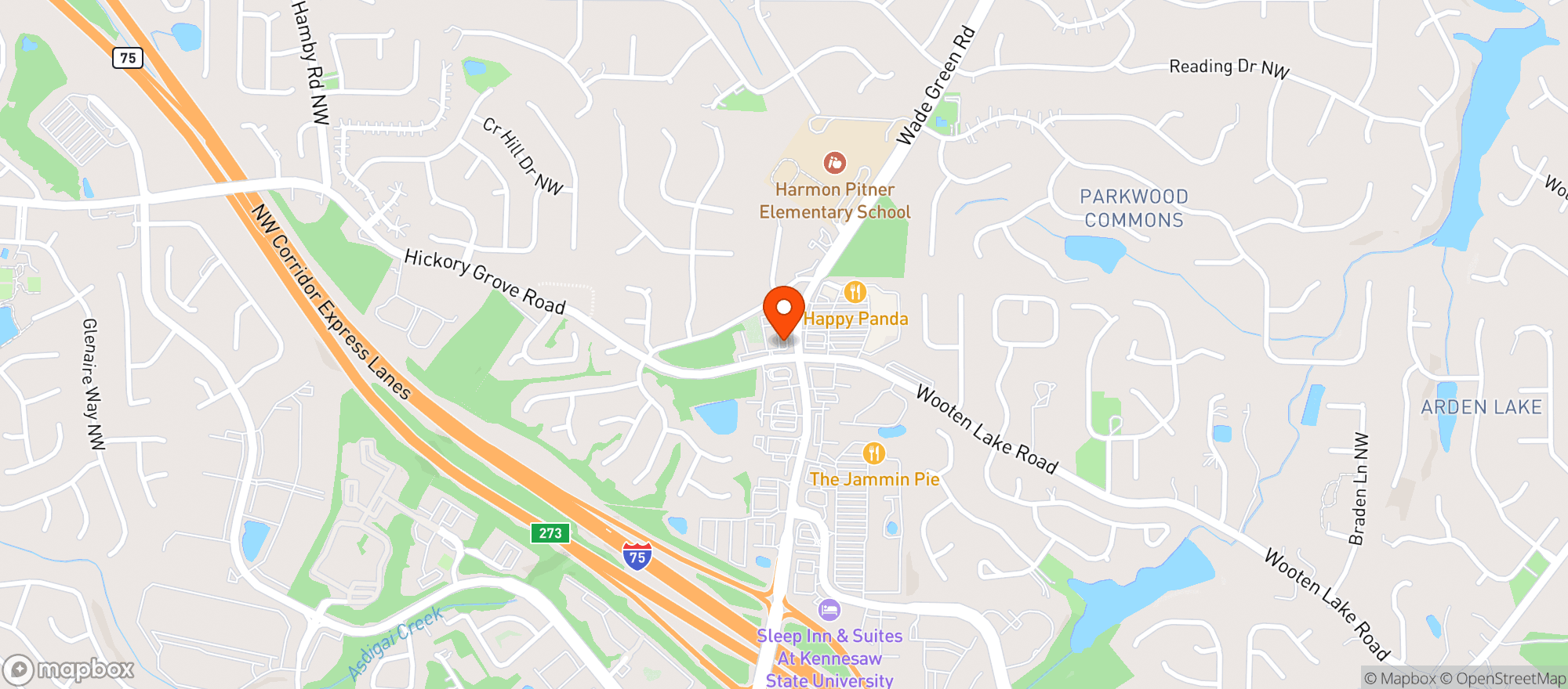 Map showing Quiktrip #835