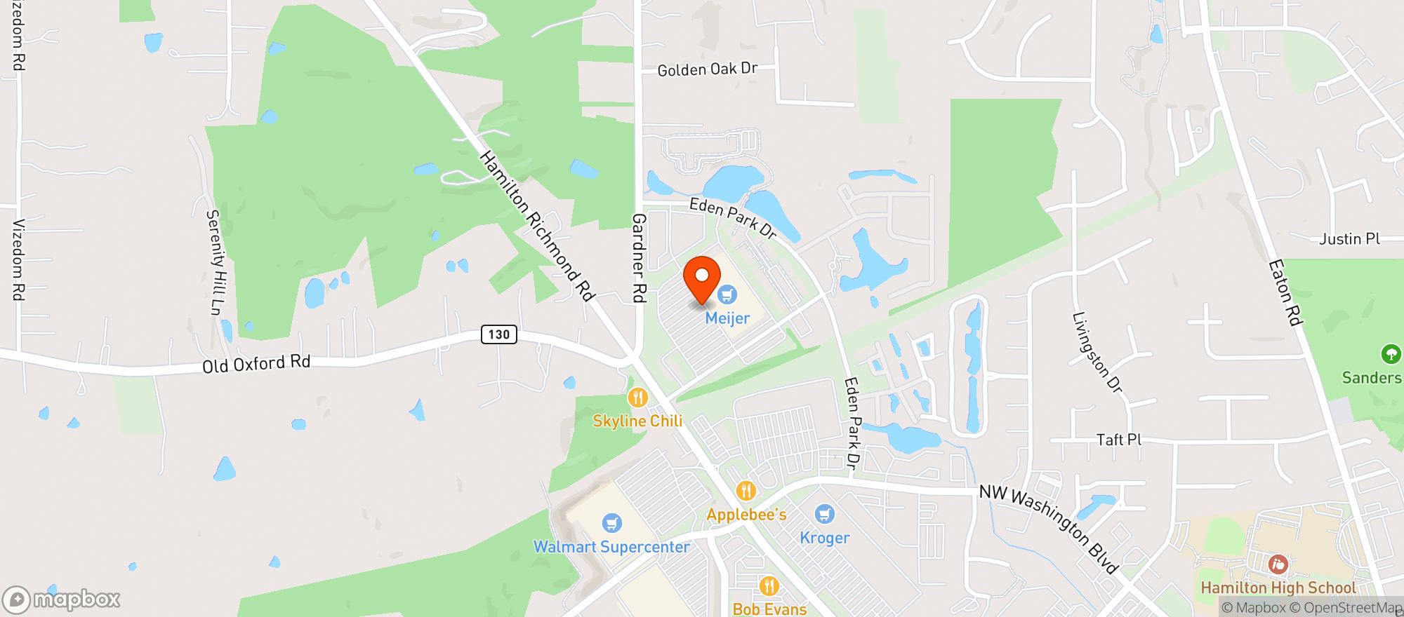Map showing Meijer