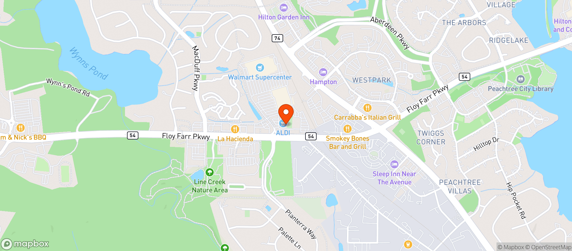 Map showing Your CBD Store Peachtree City