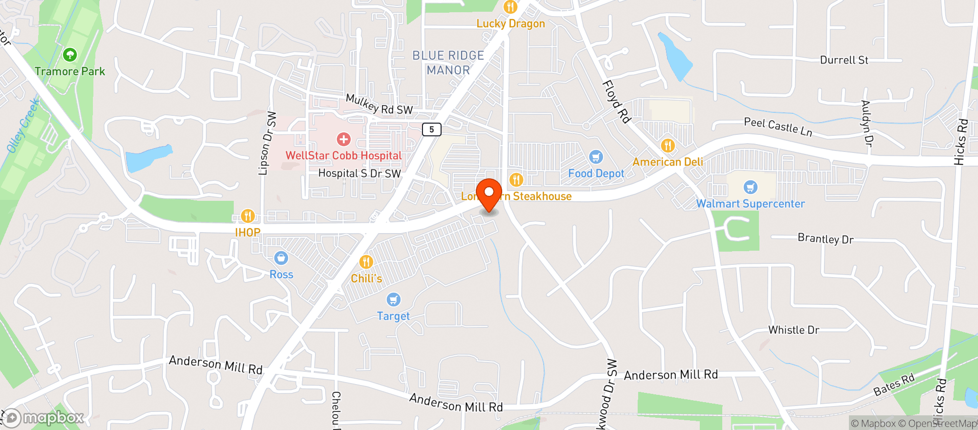 Map showing Vitamin Shoppe - Austell