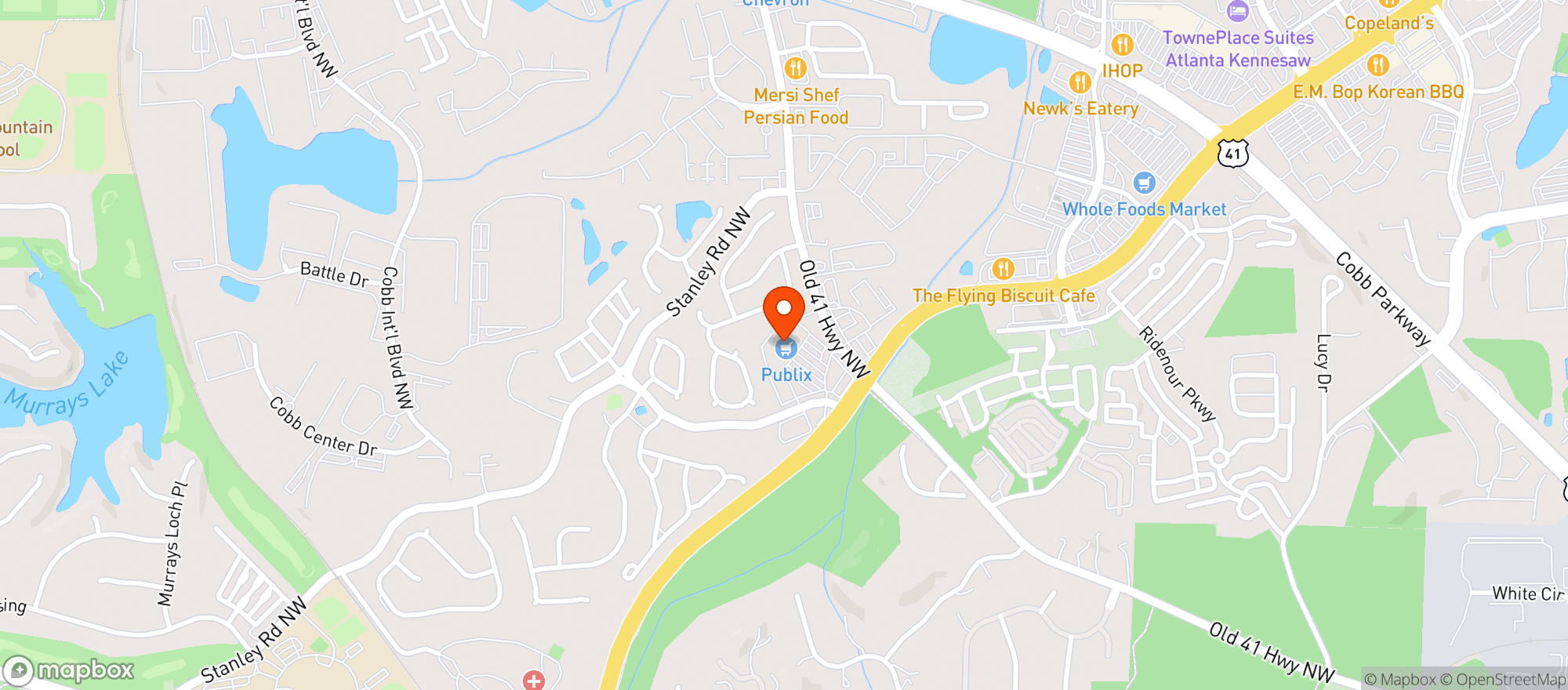 Map showing Publix