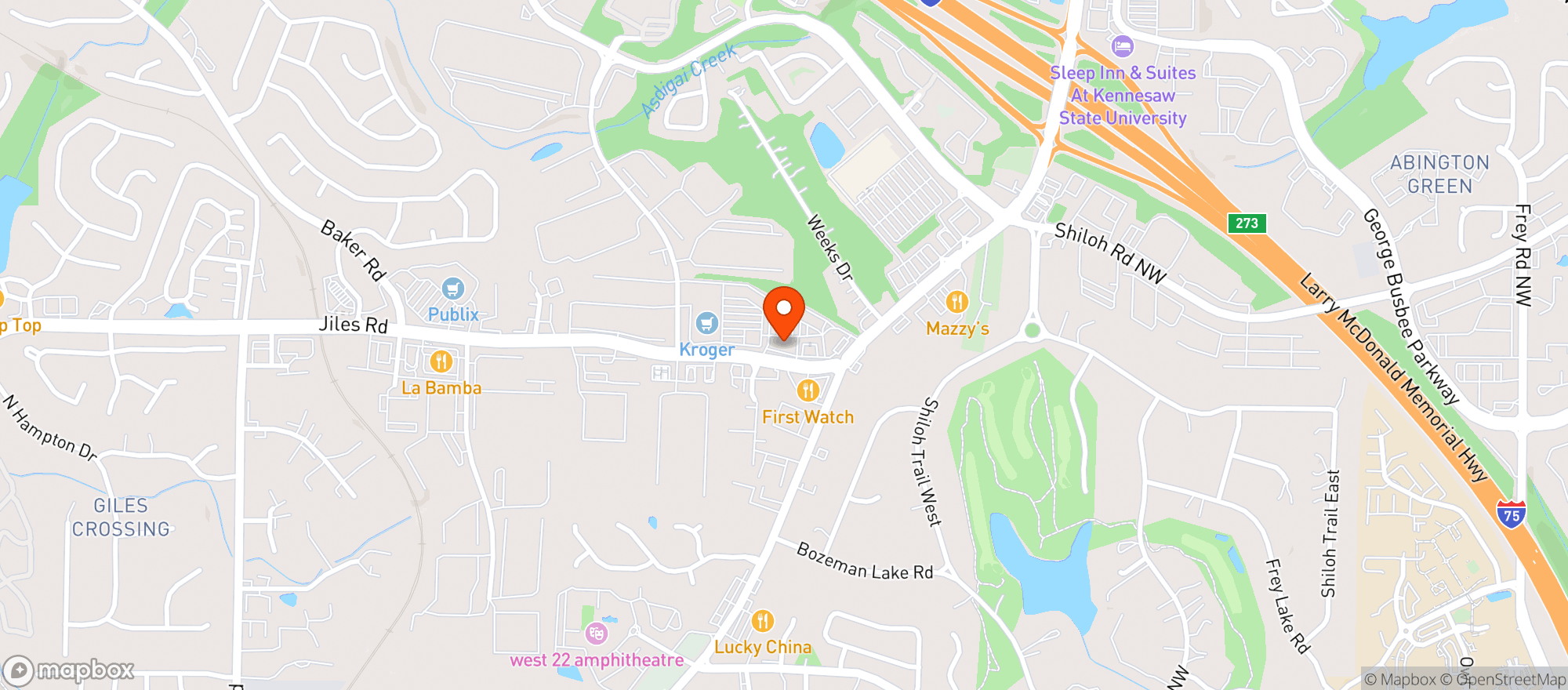 Map showing Acworth Wine & Spirits