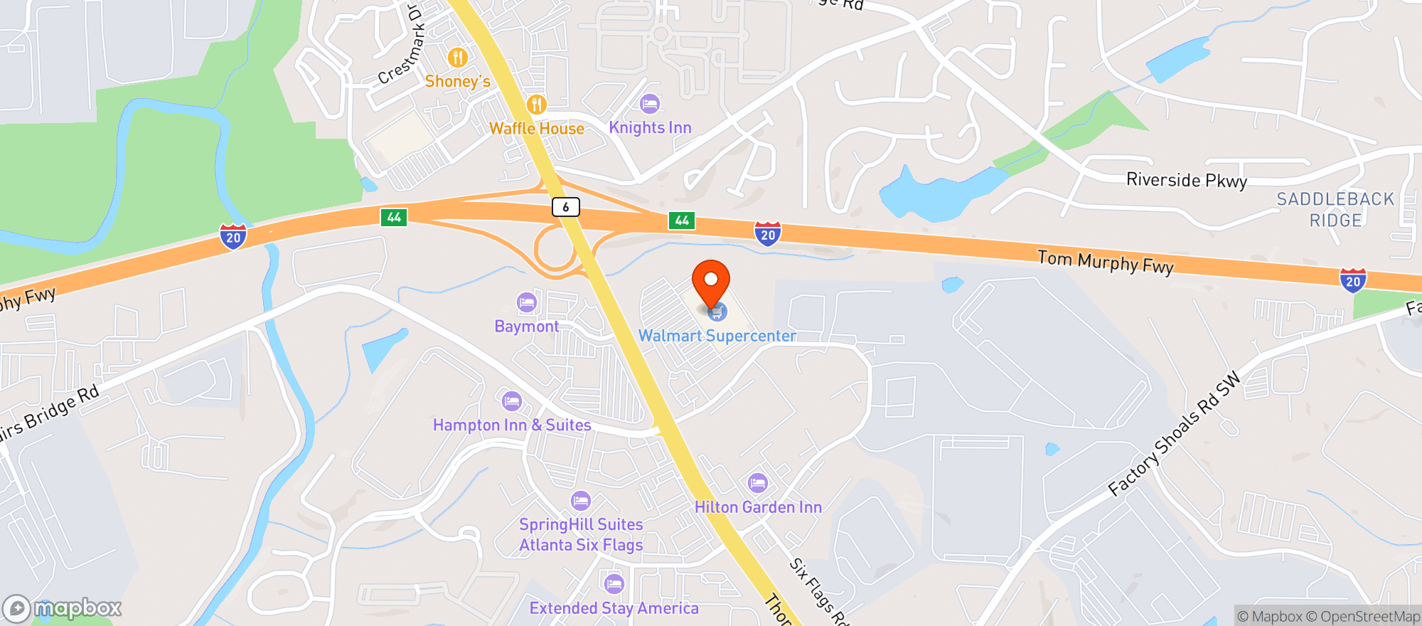 Map showing Walmart Supercenter