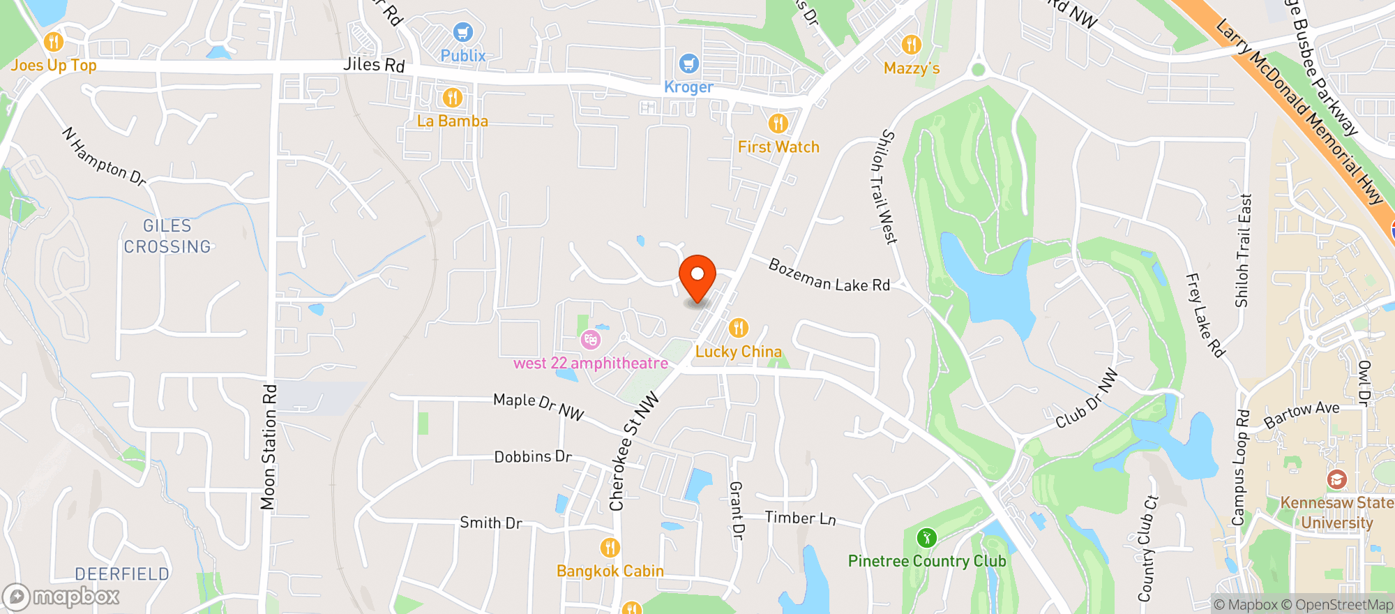 Map showing Quik Stop Food Store