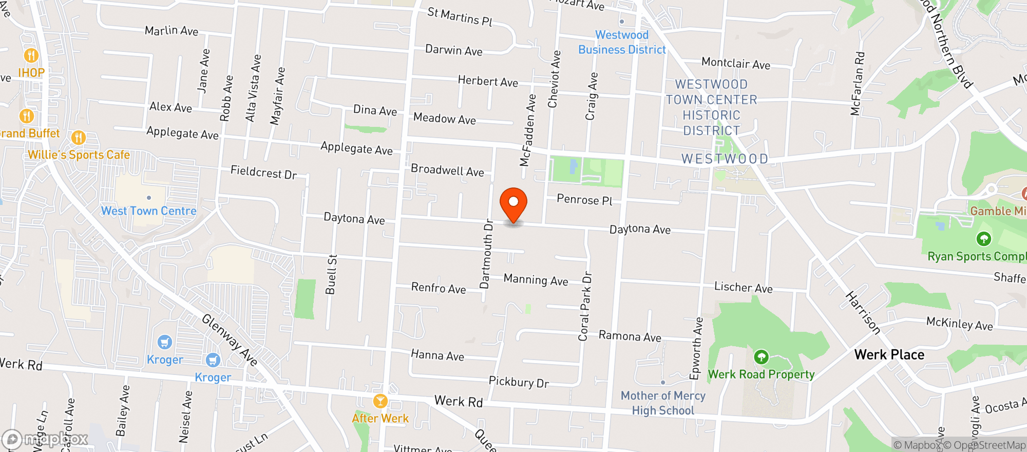 Map showing Spencer Tackett (sales)