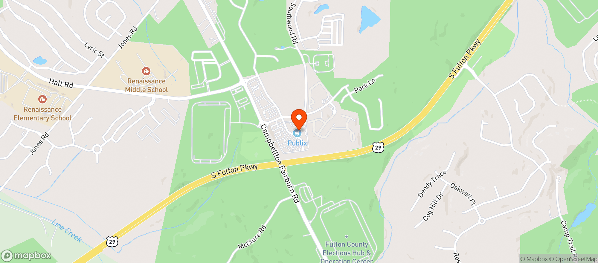 Map showing Publix