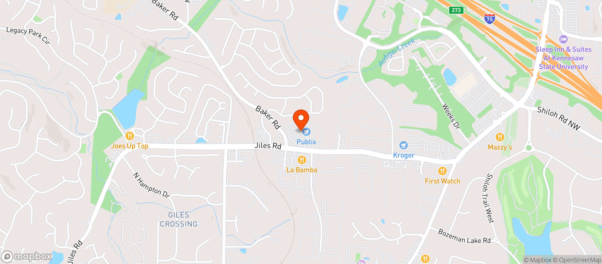 Map showing Publix