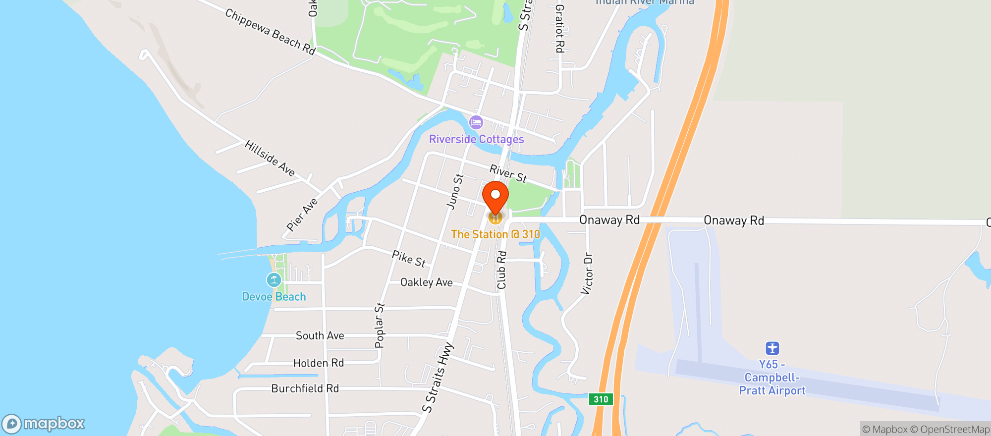 Map showing Station @310