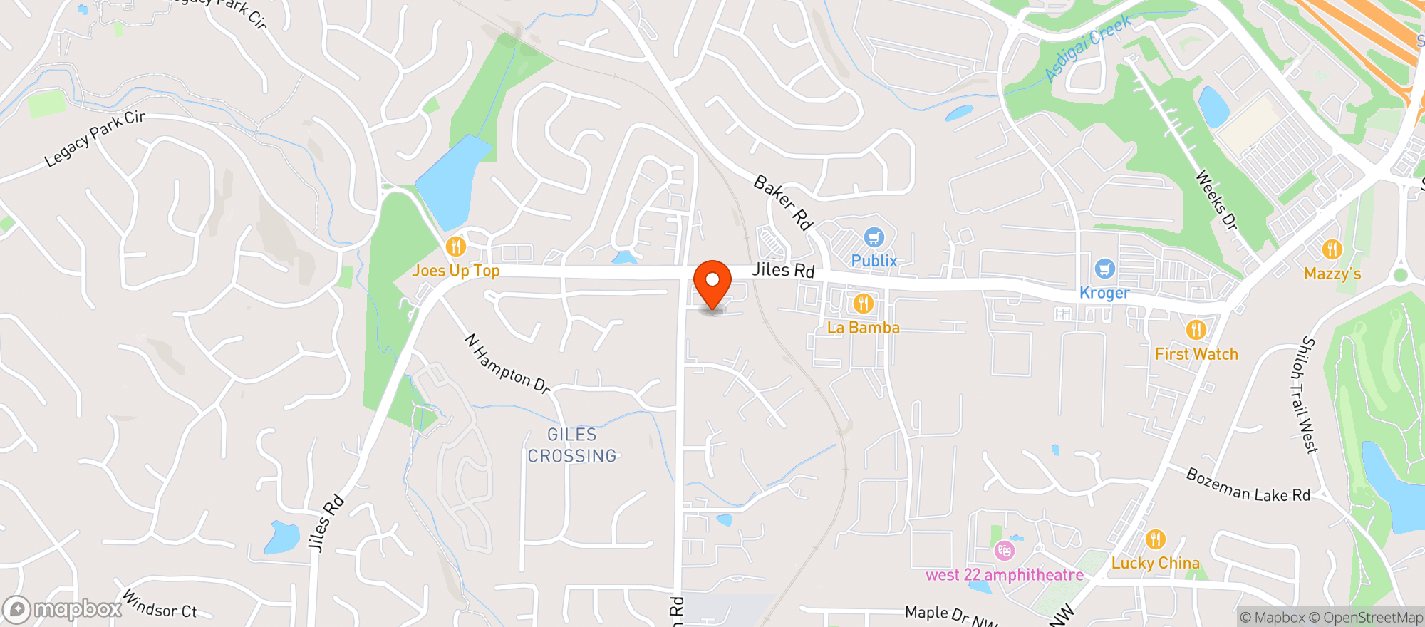 Map showing Moon Station Food Mart