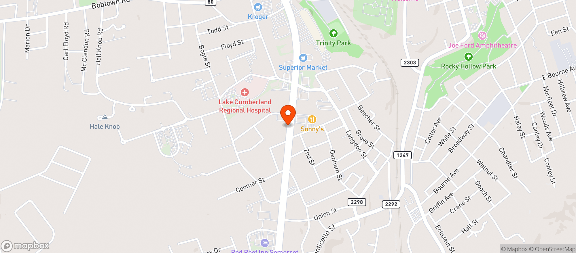 Map showing Wildcat Beer Wine Spirit