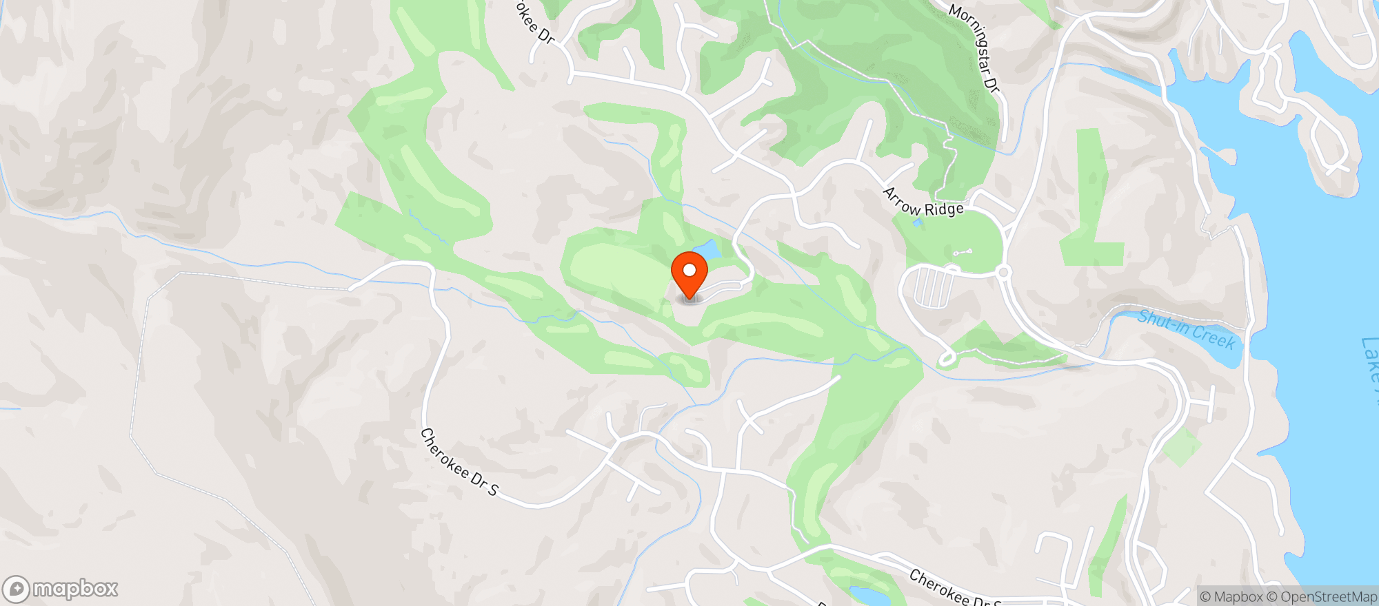 Map showing Lake Arrowhead Clubhouse