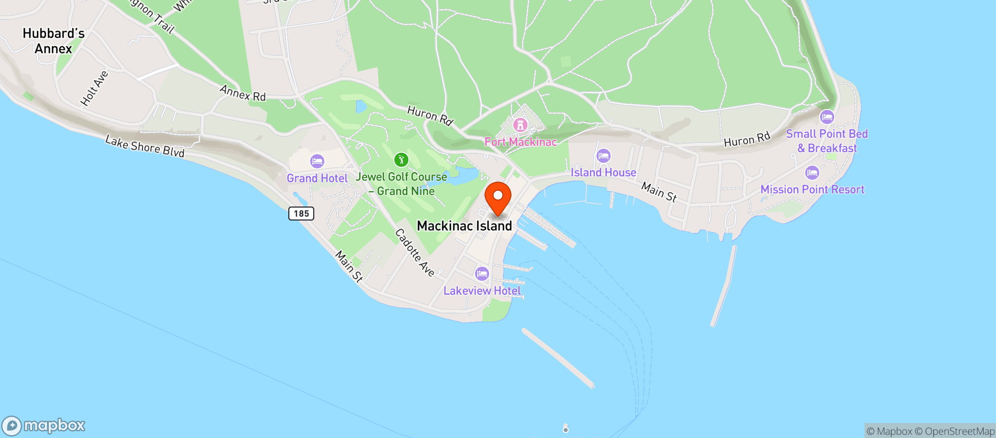 Map showing Mustang Lounge