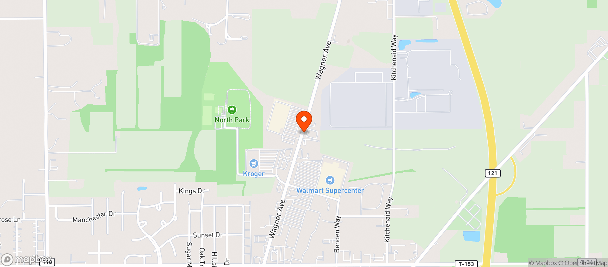 Map showing Walmart Supercenter
