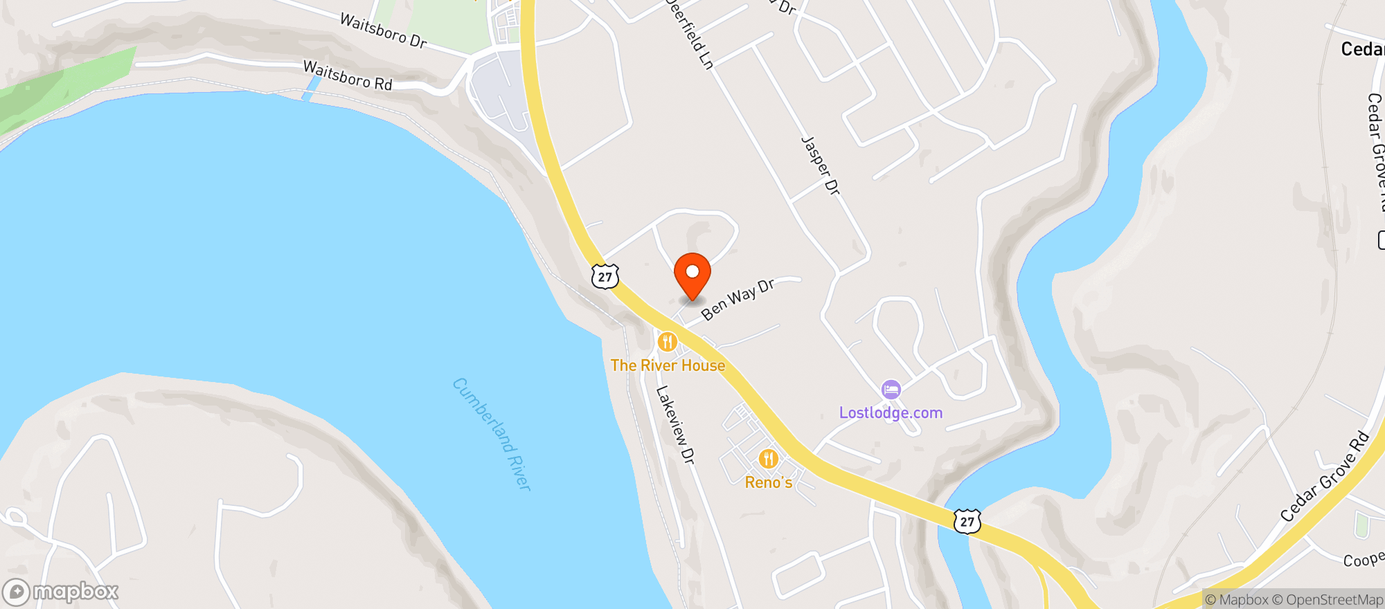 Map showing City Char Pizza Co