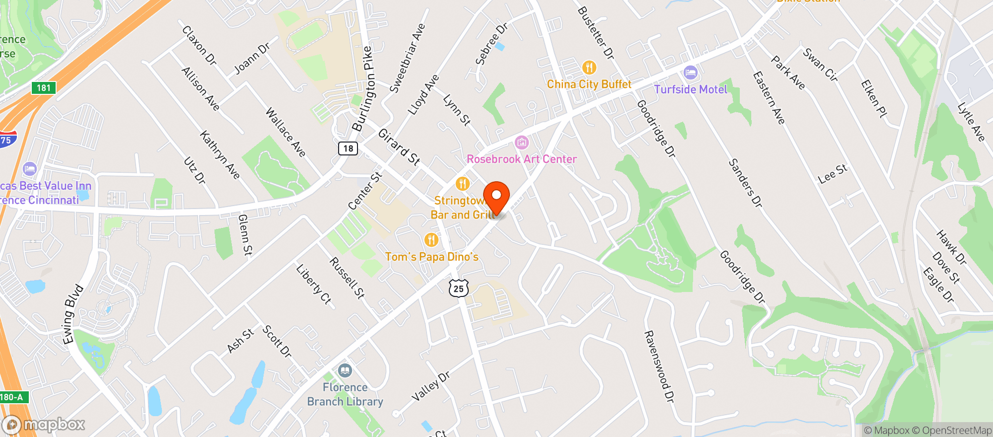 Map showing Happy Liquors