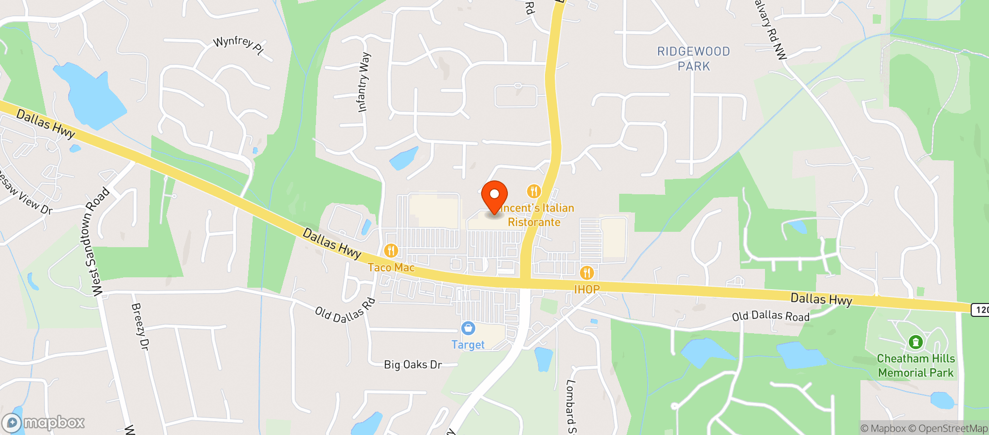 Map showing Publix