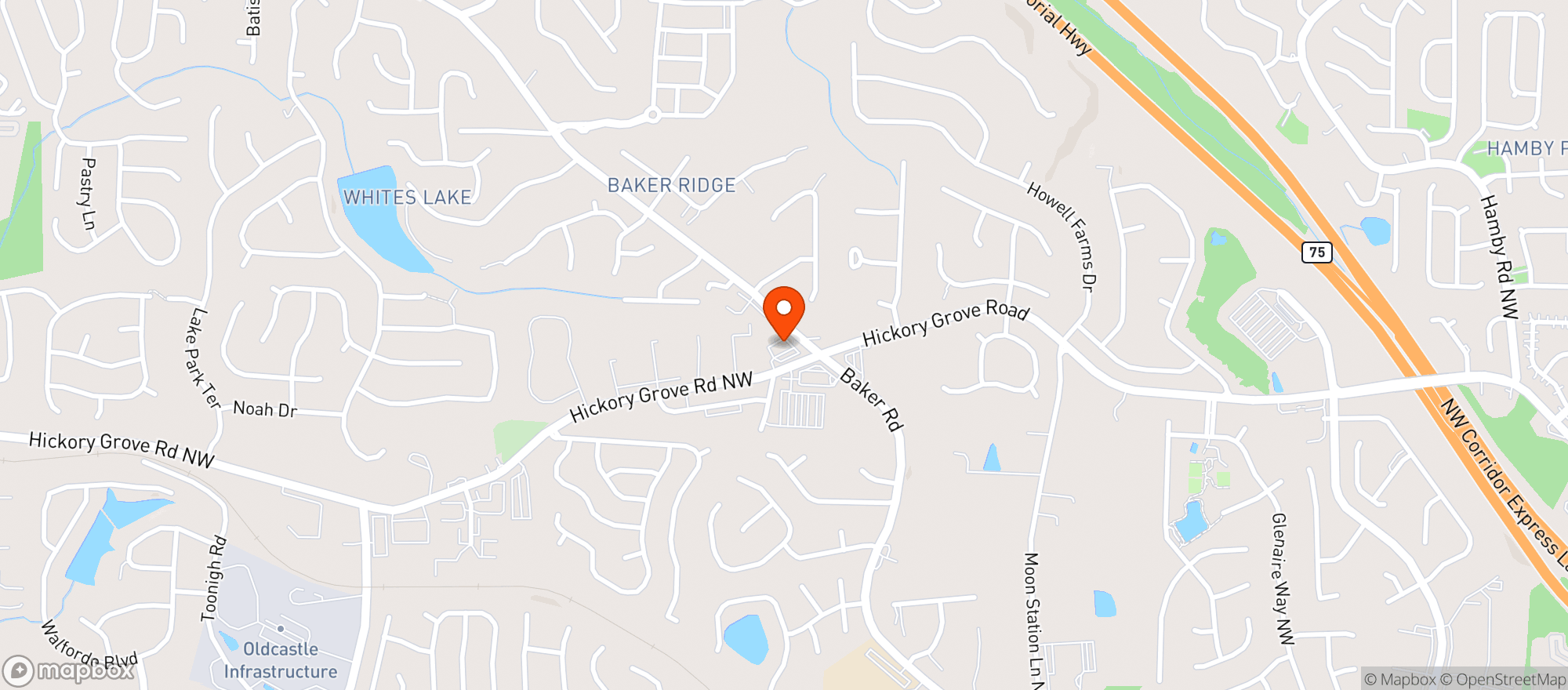 Map showing Bottle Shop - Baker
