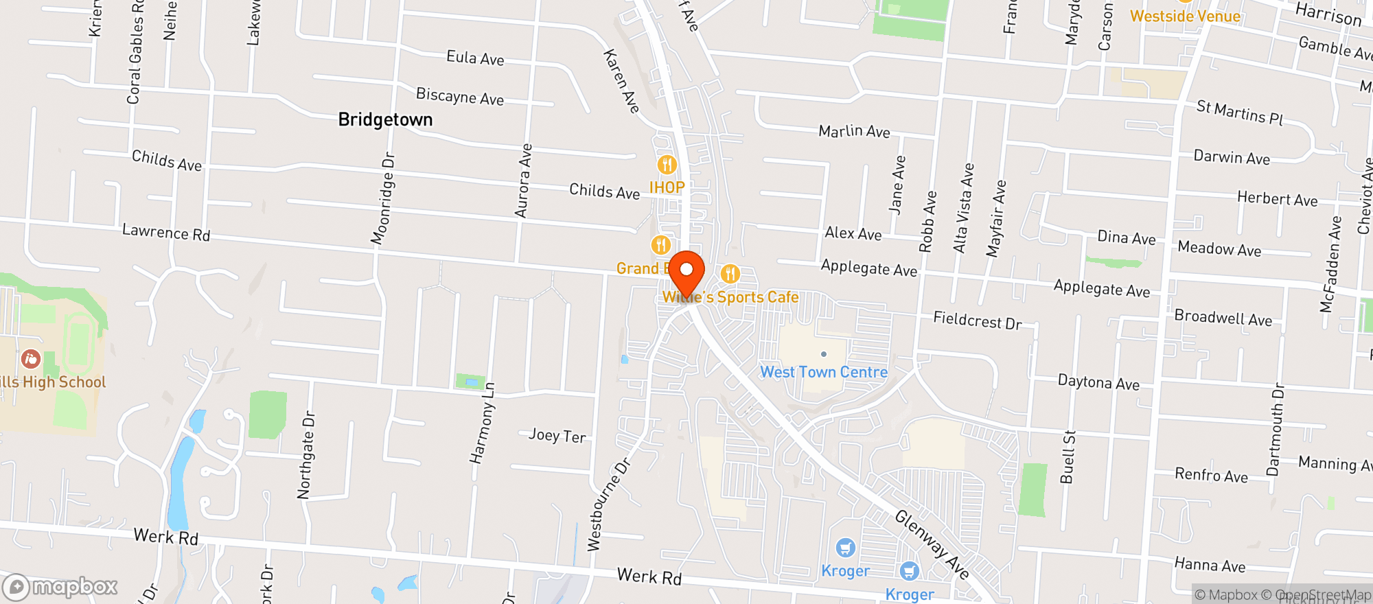 Map showing HQ VAPE & TOBACCO 