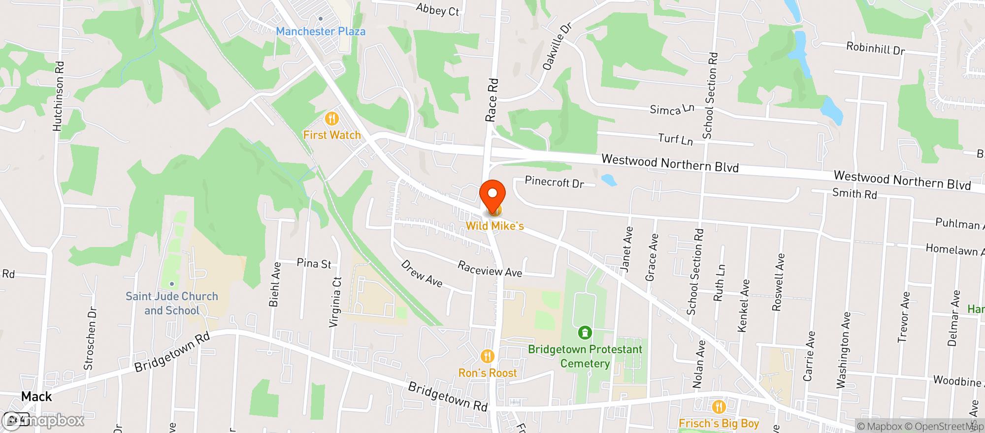 Map showing Wild Mikes