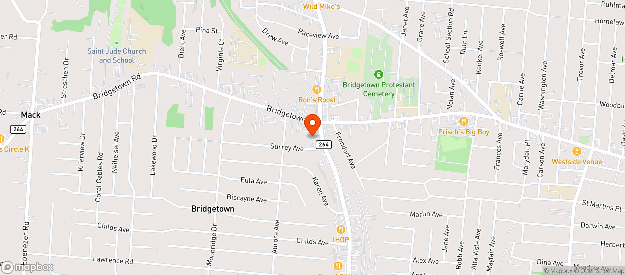 Map showing Tommys Destiny