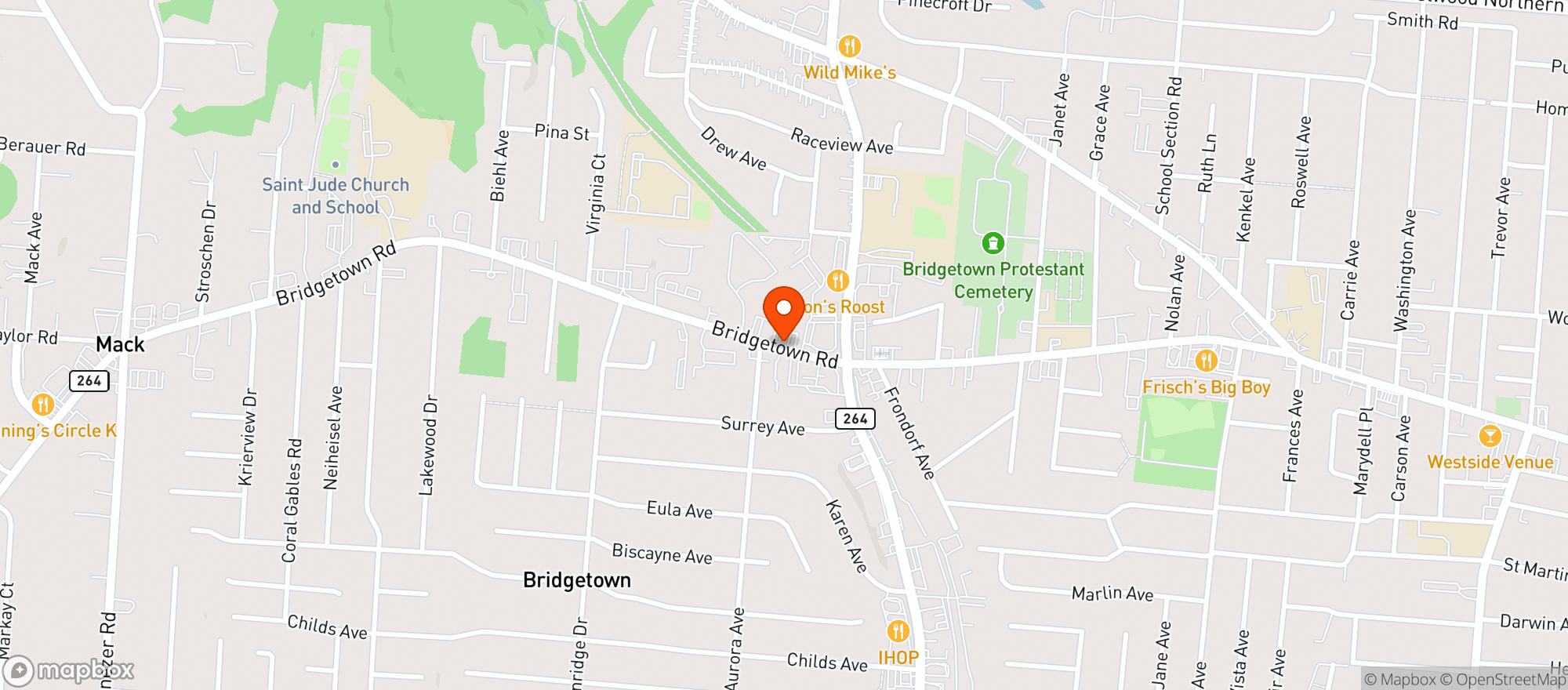 Map showing Stumps Lanes