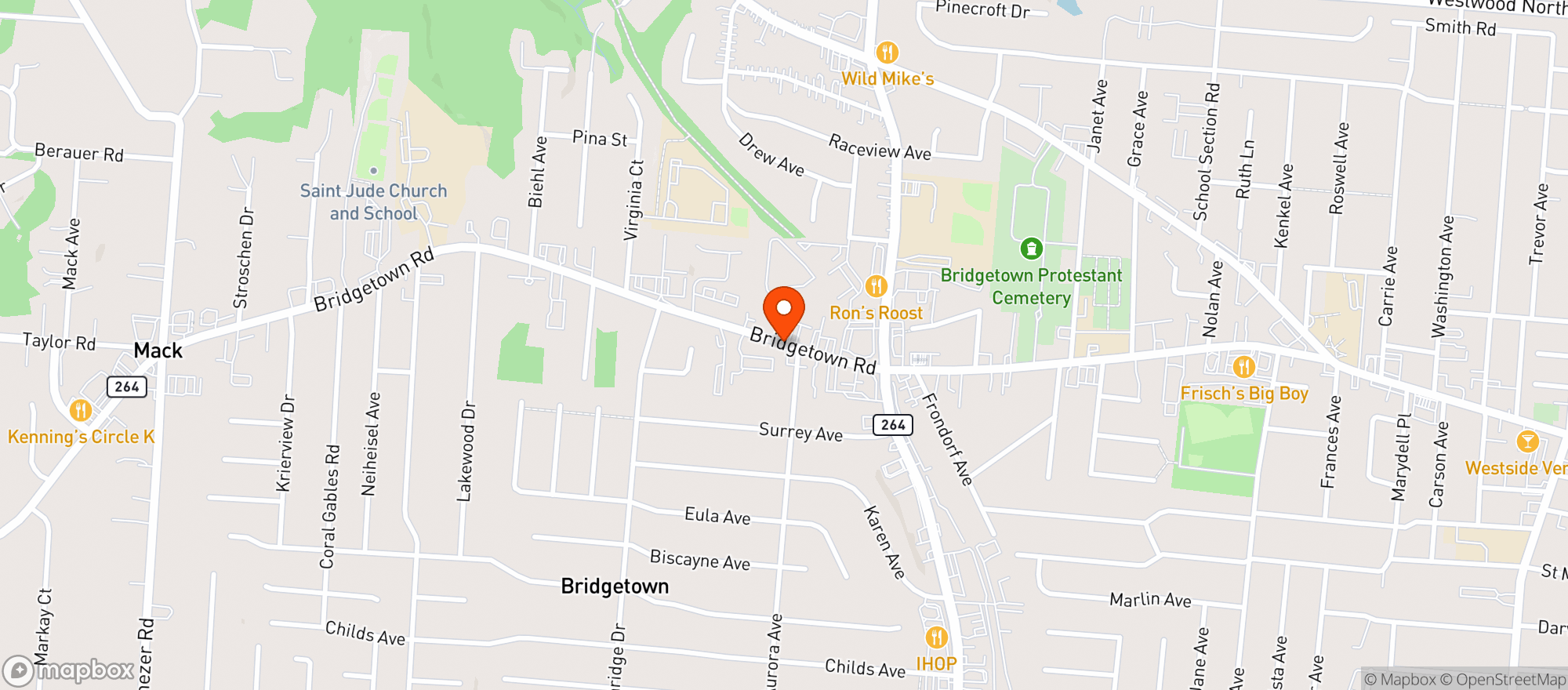 Map showing NICKS FOOD MART
