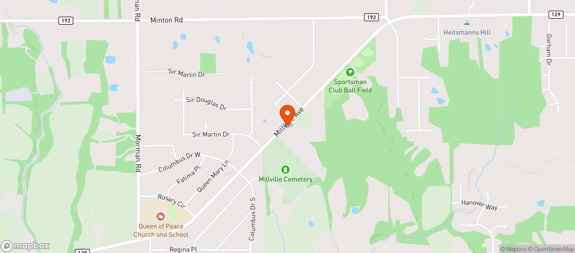 Map showing Happy Hour House