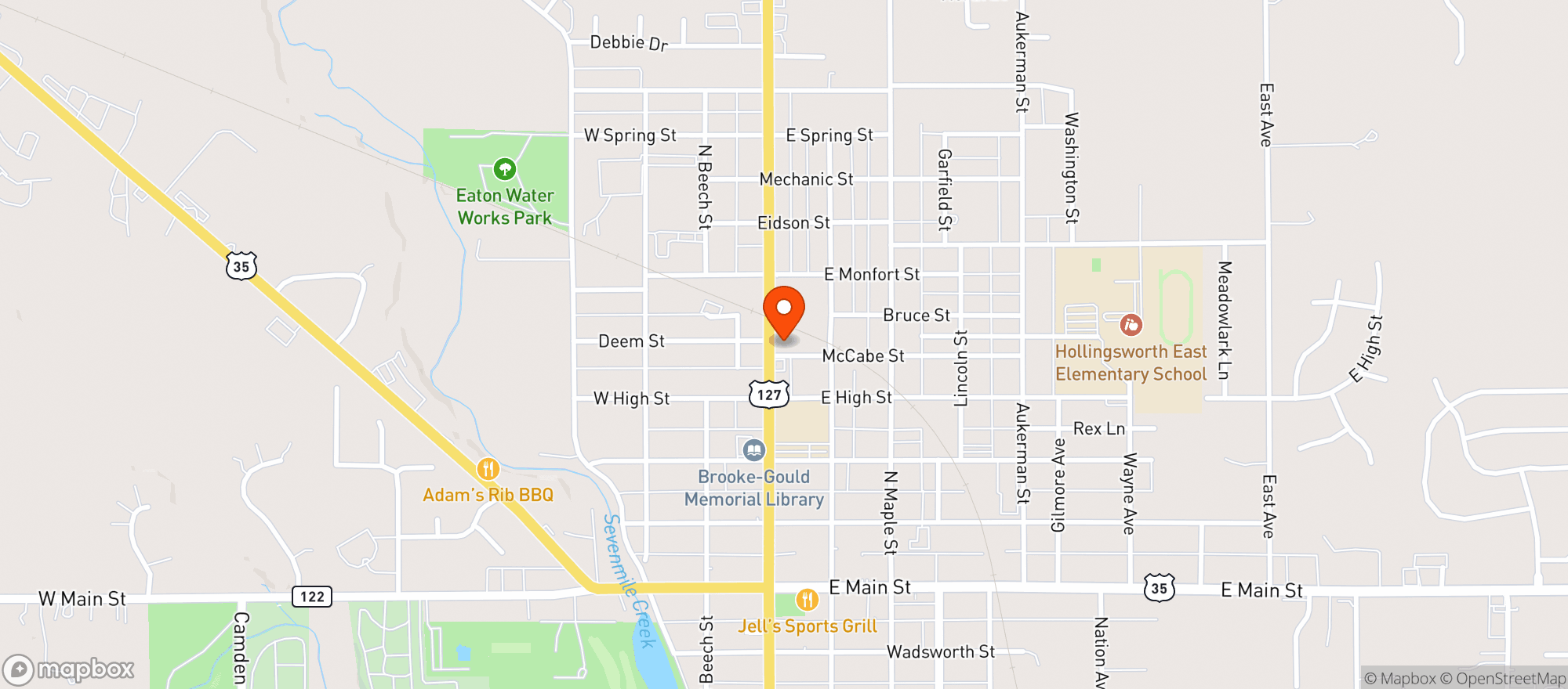 Map showing Sunoco
