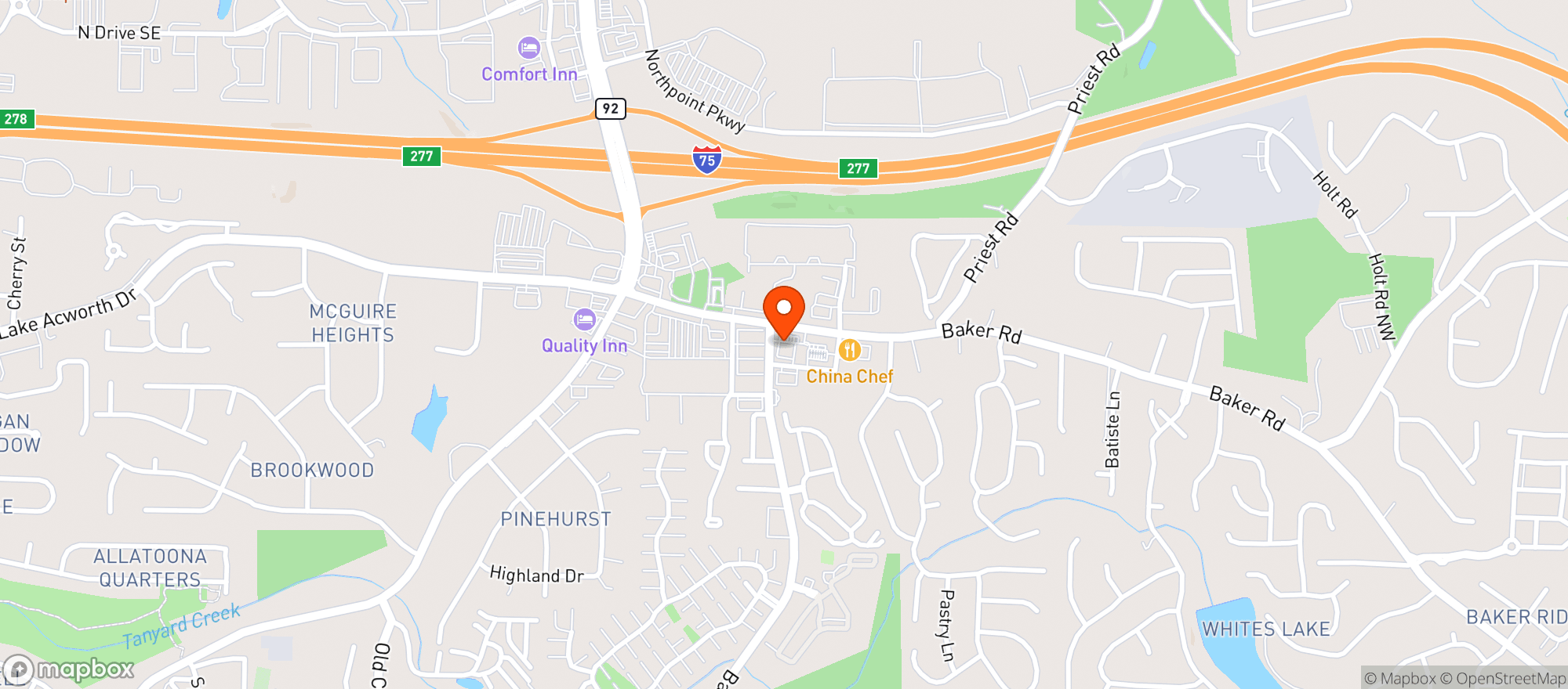 Map showing CHEVRON FOODMART_2